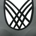 thumbnail image 3 of Guardoinrt Sports Bra For Women Soft And Skin Friendly Compression Fit Comfortable Elastic Band Nylon Bras Grey S, 3 of 6