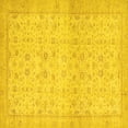 thumbnail image 1 of Ahgly Company Indoor Square Oriental Yellow Traditional Area Rugs, 4' Square, 1 of 4