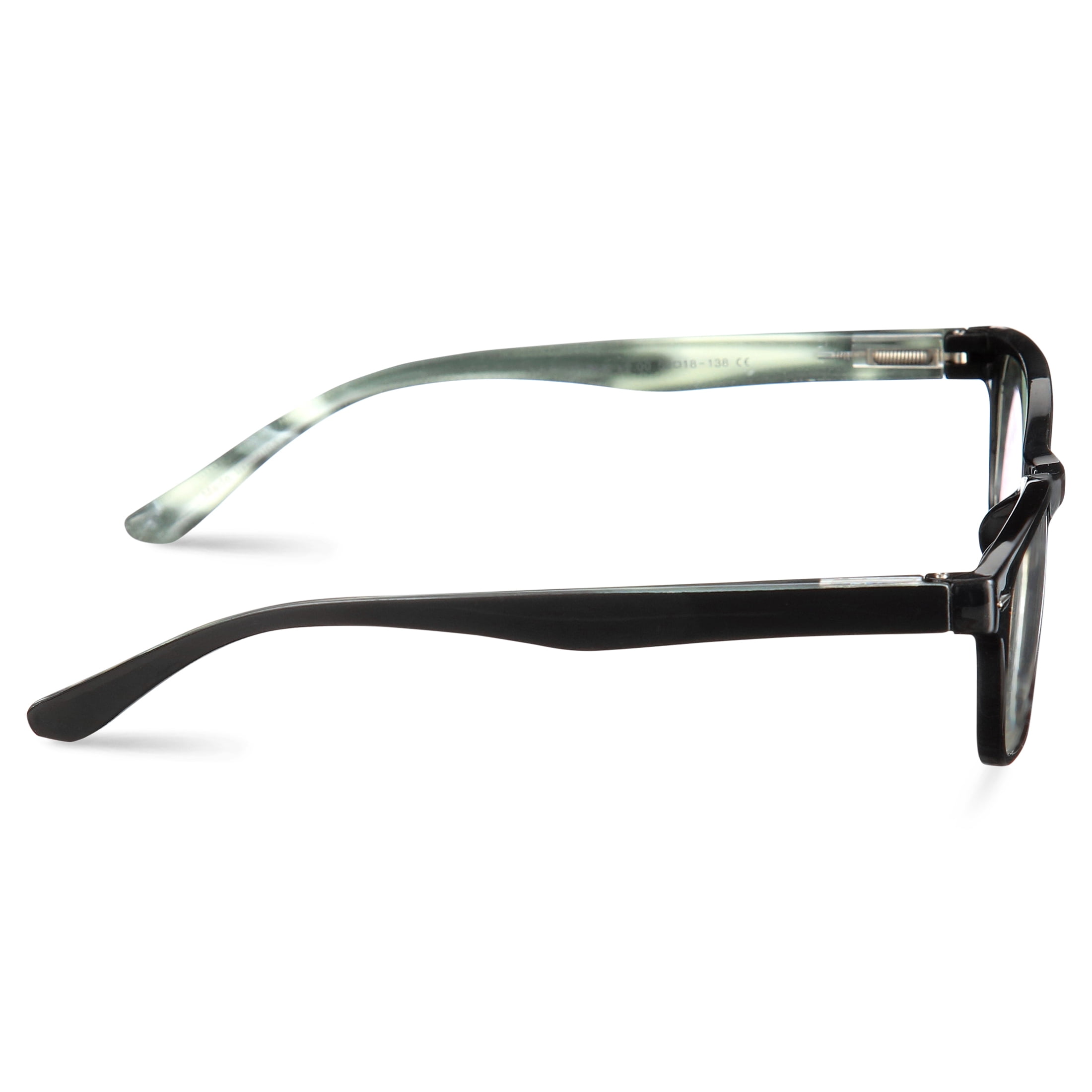 M+ Readers Adrian Black +2.00 Reading Glasses with Case