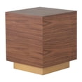 thumbnail image 2 of Table d'appoint Beny avec plateau en noyer et base en or brossé, 2 of 4