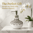 thumbnail image 5 of Decozen Gifts for Mom - Premium Frosted Glass Lotion Dispenser for Mother's Day Gifts, Bathroom Decor, Soap Dispenser, Glass Pump Bottle, Liquid Hand Soap Bottle - Mothers Day Decor, 5 of 6
