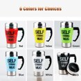 thumbnail image 2 of Vaso mezclador eléctrico Taza de agitación automática de 350 ml con tapa Taza de café de agitación automática Taza de café de mezcla automática de acero inoxidable eléctrico para leche Cacao Chocolate Abanopi Vaso mezclador eléctrico, 2 of 7