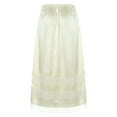 thumbnail image 6 of Miutii Women Satin Half Slip Lace Underskirt Long Petticoat Extender with Lace Trim Ivory XXL, 6 of 8