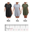 thumbnail image 2 of Vestido con capucha para mujer Mini vestido casual de manga corta MABOTO Vestido, 2 of 7