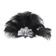 thumbnail image 3 of Tocado de plumas para mujer, accesorio para disfraz, diadema Negro, 3 of 9