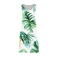 thumbnail image 5 of Dvprdro Womens Sundress Summer Fashion Floral Printed Crew Neck Sleeveless Pleated Flowy Boho A Line Tank Casual Loose Beach Mini Dress, 5 of 5