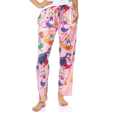 Sailor Moon Women s Allover Character Print Adult Lounge Sleep Bottoms Pajama Pants