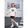 thumbnail image 6 of Arshiner Girls Clothing Sets Summer 2 Piece Outfits Drop Shoulder Tee and Biker Shorts Set Kids Fashion Clothes, 6 of 8