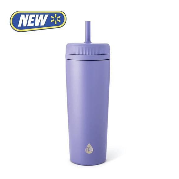 TAL 24oz Stainless Steel Rowan Tumbler with Silicone Straw, Purple