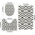 thumbnail image 2 of Tribal Ethnic African Geometric Aztec 3 Piece Bathroom Rugs Set, Bath Mat + Contour Mat + Toilet Seat Cover, Non-Slip Soft Microfiber Bathmat for Tub Shower Room Decor, Machine Washable, 2 of 6