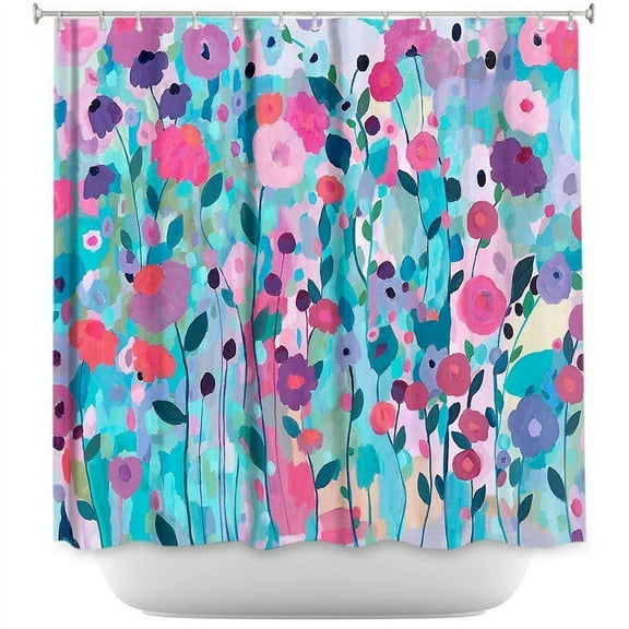 Shower Curtains 70" x 73" from DiaNoche Designs by Carrie Schmitt - Joy Unleash Flowers