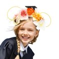 thumbnail image 3 of Girl's Graduation Photo Props Set Butterfly Floral Headband Academic Cap For Kids Celebration Fairy Flower Headpiece Hair Wreath, 3 of 5