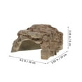 thumbnail image 2 of QUMIIRITY Resin Stone Cave Light Brown Reptile Hide Habitat Safe for Terrarium Use, 2 of 7