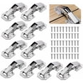 thumbnail image 1 of Bisagra de puerta de gabinete de 10 piezas, bisagra de puerta de cocina, bisagra de gabinete de 90° de 3 pulgadas, bisagra invisible, tornillo de coincidencia, adecuado para puertas de gabinete ER, 1 of 5