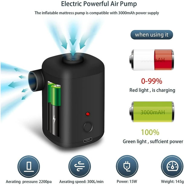 Pompe Electrique Gonfleur Degonfleur À Batterie Usb Rechargeable