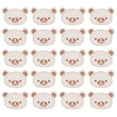 thumbnail image 1 of Miangastore Embossed Bear Head Pu Label Tags White 100Pcs 1.26X0.90X0.04In, 1 of 8
