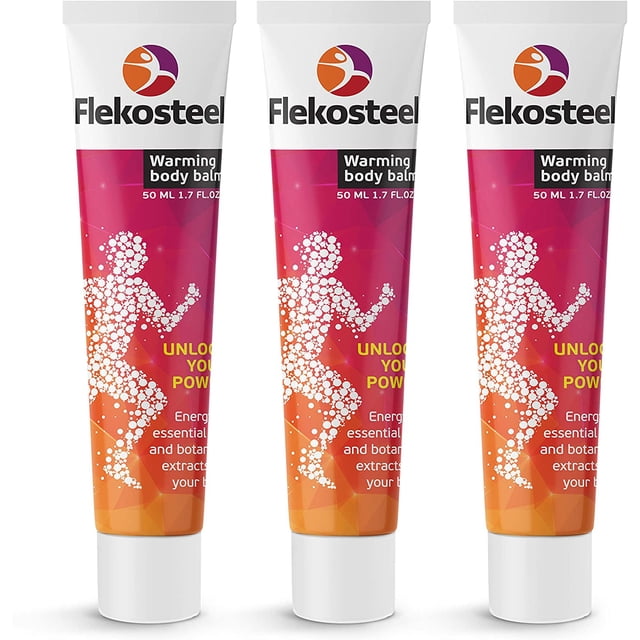 Gel Flekosteel Bálsamo Corporal De Calentamiento De 50 ml Pomada Antiinflamatoria - Pack de 3 Flekosteel Hendels Garden Bálsamo