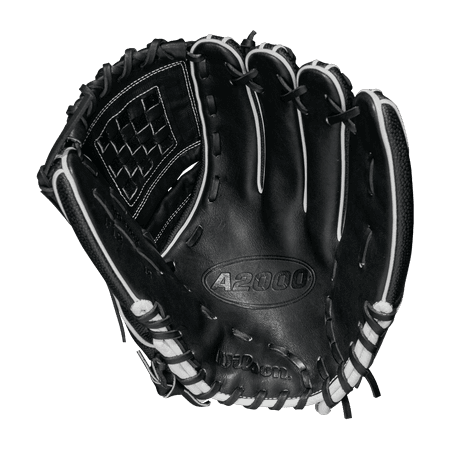Wilson A2000 Superskin P12 12" Fastpitch Softball Glove (Wbw10021212) 2 Piece Black/White 12 Left Hand