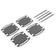 thumbnail image 4 of Tiras reflectantes para manija de puerta, 4 piezas, calcomanía reflectante para automóvil, reflector para manija de puerta, reflector elegante y moderno, 4 of 9
