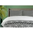 thumbnail image 3 of Ambesonne Monochrome Duvet Cover Set, Zİgzags Native Details, 2-Calking, Charcoal Grey and White, 3 of 6