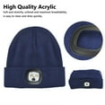 thumbnail image 3 of HOMEYA Unisex Beanie Hat with LED Light, Rechargeable Headlamp Knitted Cap, Men Women Winter Gift, Christmas Stocking Stuffers, 3 of 11
