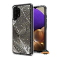thumbnail image 4 of For Gabb Phone 4 Pro Elegant Stylish Image Bling Glitter Flake Hybrid Cases with Ring Stand Pop Up Finger Holder Kickstand Phone Case Cover by Xpression, Marble Gray, 4 of 9