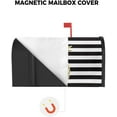 thumbnail image 3 of Mailbox Cover, Yellow Pineapple Black White Stripes Mailbox Wrap Magnetic Mailbox Covers for Garden Yard Outdoor Decoration,Farmhouse Home Mailbox Post Box Cover Wraps Standard Size 18"x21", 3 of 6