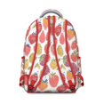 thumbnail image 3 of White Strawberry Plants Fruit Backpack for School,Cute School Bag,Schoolbag with Adjustable Shoulder Straps & Padded Back,15.3"x11"x7.1"., 3 of 6
