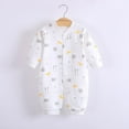 thumbnail image 4 of 4 Colors Spring Autumn Baby Boy Girl Cute Long Sleeve Romper Cotton Comfortable Cloud Tree Cup Watermelon Pattern Outfits, 4 of 5