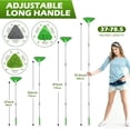 thumbnail image 3 of Wall Cleaner Triangle Mop with 82'' Long Handle - Wall Scrubber, Cleaning Washer Tool with 4 Microfiber Chenille Duster Pads for Clean Walls, Ceiling, Windows, Baseboards, Floors (Orange), 3 of 7