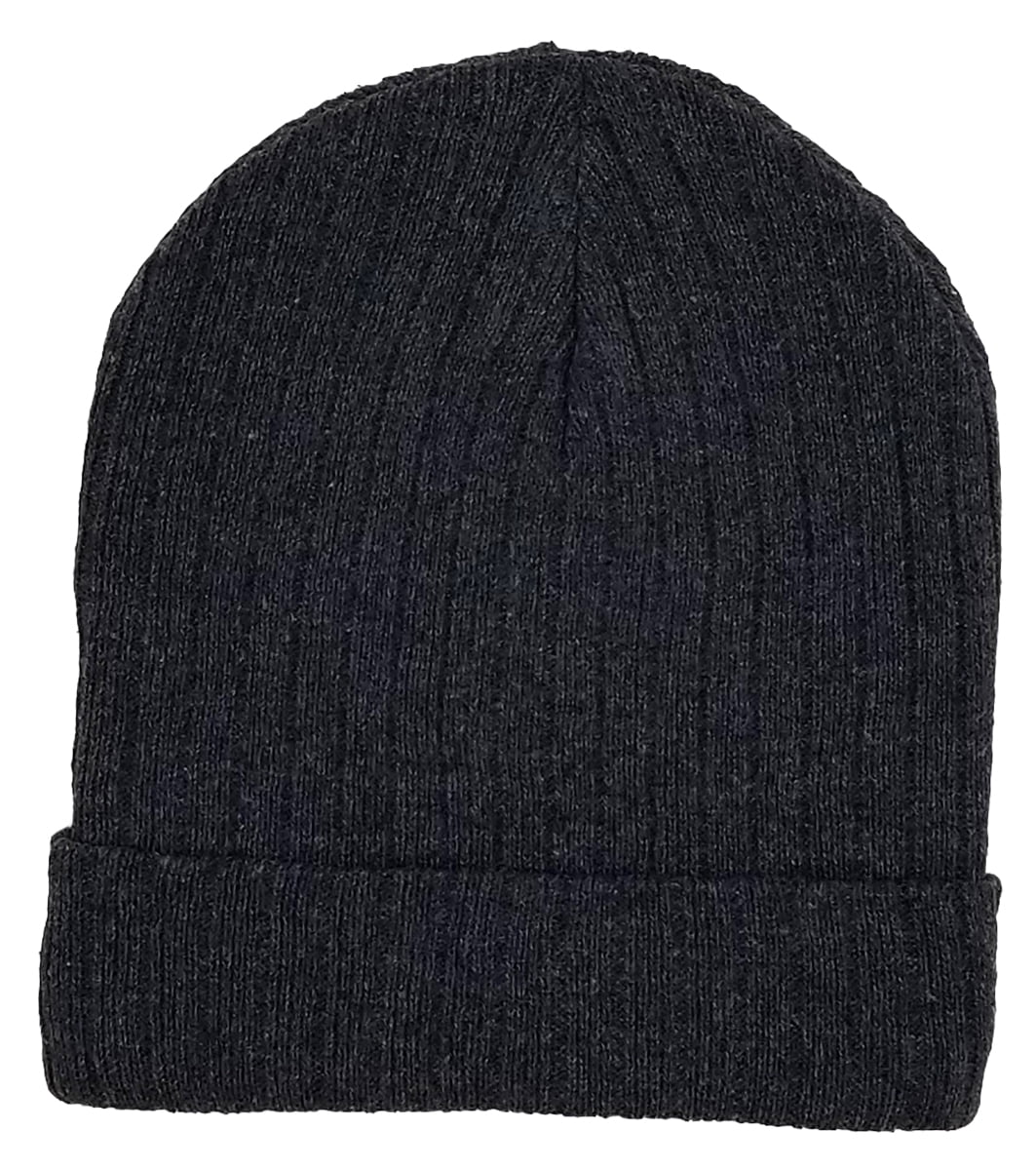 24 Pack Kids Beanies, Cuffed Winter Knit Hats for Boys Girls, Soft Thick Heat Insulating, Bulk (Assorted C)