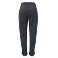 thumbnail image 2 of YOTMKGDO Women's Casual Solid Pocket Pants High Waist Elastic Band Pants, Sweatpants for Women, Dark Gray Sizes S-3XL, 2 of 5