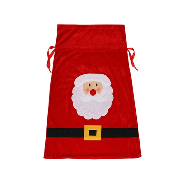 Bolsa de regalo de Papá Noel de Navidad Bolsas de regalo de tela Bolsas de cordón de Navidad para bolsas de juguetes Decoración de fiesta navideña Zhivalor CPB-SSW689-4