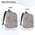 thumbnail image 5 of Geaub colorful llama durable canvas backpack: stylish, lightweight, and spacious with adjustable straps, 5 of 7