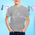 thumbnail image 2 of WERYOUNG T-Shirts Filles Garçons Été Décontracté Fête des Pères Graphique Imprimé Col Rond Manches Courtes T-Shirts Enfants Loisirs T-Shirts, Gris, 8-9 Ans, 2 of 4