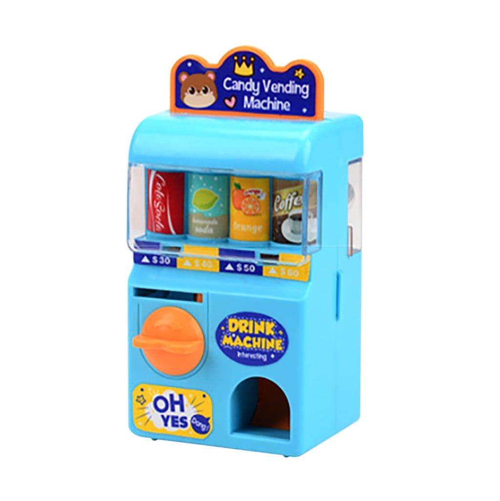 Childrens Self-Service Vending Machine Toy,Pretend Play Interactive Drink Machine for Kids,Household Beverage Machines,for 3-7 Years Old Boys Girls 