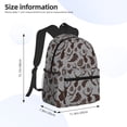 thumbnail image 2 of Honeii Brown Moose with Pinecones Print School Backpack,Casual Lightweight Travel Rucksack Daypack,Backpacks for College High, 2 of 6