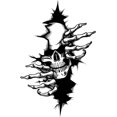 thumbnail image 1 of 2 Piezas de Calcomanías de Calavera, Calavera, Calavera, Horror, Calcomanías para Coche, Vehículo, Calcomanías para Automóviles, 32*22CM, 1 of 4