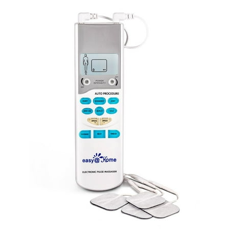 Easy@Home TENS Unit Muscle Stimulator - Electronic Pulse Massager - FDA approved for OTC Use handheld Pain Relief therapy Device – Pain Management on the Shoulder, Joint, Back, Leg&more - (Best Electronic Muscle Stimulator)