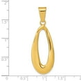 thumbnail image 2 of FJC Finejewelers 14 kt Yellow Gold Fancy Polished Hollow Oval Charm 33 x 15 mm, 2 of 6