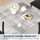 thumbnail image 4 of 3 - piece dining mesa set para 2: estilo rural kitchen mesa y forrado sillas, metal frame, square design, ideal para para small spaces like apartment o studio, 4 of 7