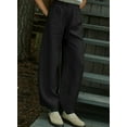 thumbnail image 5 of DOKOTOO Barrel Pants Women Casual Drawstring Wide Leg Palazzo Pants Elastic Waisted Linen Pants Trousers with Pockets, 5 of 9