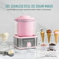 thumbnail image 5 of Nostalgia Electric Ice Cream Maker with 2-Qt Double Insulated Gel Canister & Stainless Steel Base - Makes Sorbet, Soft Serve, and Frozen Yogurt - Pink, 5 of 8