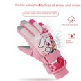 thumbnail image 2 of Guantes de invierno para niños, niñas, para jugar en la nieve, impermeables, cálidos, con forro polar grueso, para niños, estudiantes, ciclismo, guantes de esquí a prueba de frío, 2 of 6