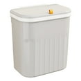 thumbnail image 5 of Under Sink Trash Can, Hanging Large Garbage Bin with Pressure Ring, Step-on Lid Kitchen Bathroom Dorm Trash, Space Saving Design(Gray), 5 of 6