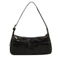 thumbnail image 5 of Bolso multibolsillos texturizado de moda para mujer, bolso de hombro estilo motocicleta coreano, bolso de mensajero de color sólido moderno, novedad de 2025, 5 of 5