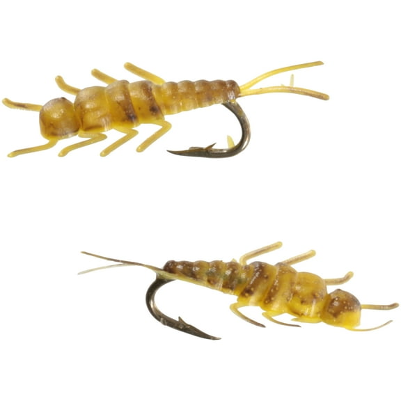 Creme Trout Bugs Stone Fly Nymph Lure 2 Pack, Brown