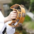 thumbnail image 2 of Xuanheng Double Row Tambourine Metal Jingles Hand Held Percussion Instrument For Kids And, 2 of 8