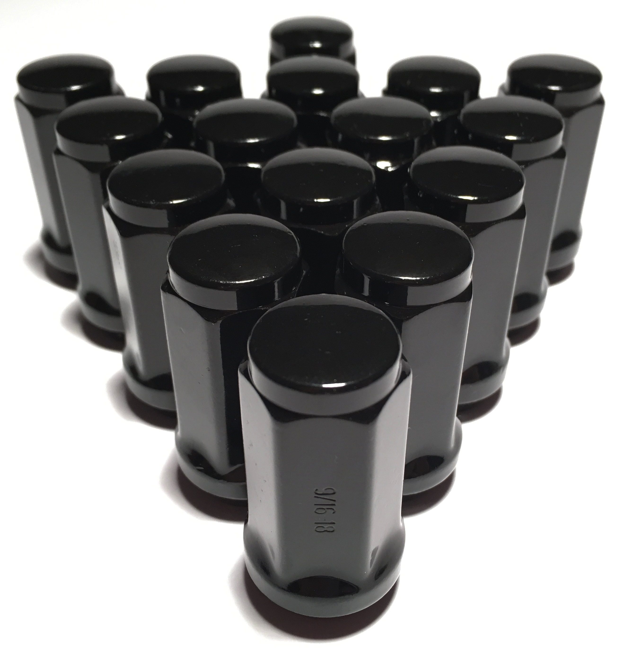 3/4 Inch Black Acorn Lug Nuts - Set of 10 | Hanna Trailer Supply