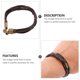 thumbnail image 3 of EeaseMX Pulsera de cuero con hebilla de aleación, estilo punk, para hombre (café C), 3 of 8